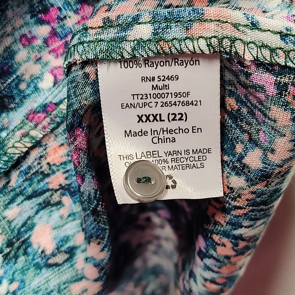 Women's Time and True Floral Top Size XXXL - Picture 6 of 6